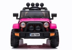 AUTONA LEAN CARS Akumulatorski Jeep BRD-7588 4x4 - roza, LED luči, MP3, daljinski upravljalnik