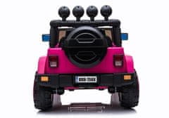 AUTONA LEAN CARS Akumulatorski Jeep BRD-7588 4x4 - roza, LED luči, MP3, daljinski upravljalnik