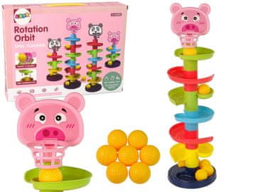 slomart LEAN TOYS sorter žogic na zračnici, 6 stopenj, s košaro