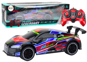 slomart LEAN TOYS RC športni avto, črn, 1:10, 25 km/h, luči
