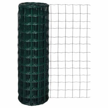 Vidaxl Evro ograja iz jekla 10 x 1,2 m zelena