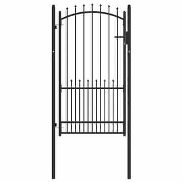 Vidaxl Vrata ograje s bodicami EMMEN 104 x 134,5 cm Zaklenljivo