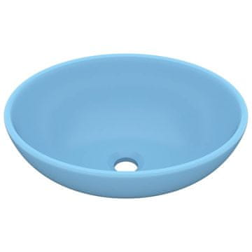 Vidaxl Razkošen umivalnik ovalen mat 40x33 cm keramičen