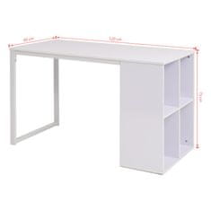 Vidaxl Pisalna miza 120x60x75 cm bela