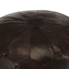 Vidaxl Tabure temno rjav 40x35 cm pravo kozje usnje