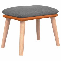 Vidaxl Stolček za noge svetlo siv 45x29,5x35 cm blago in umetno usnje