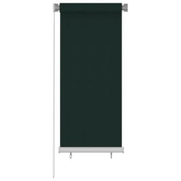 Vidaxl Zunanja rolo senčila 65 (Š) x 140 (V) cm temno zelena HDPE
