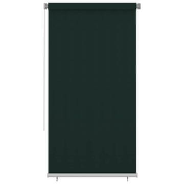 Vidaxl Zunanja rolo senčila 125 (Š) x 230 (V) cm temno zelena HDPE