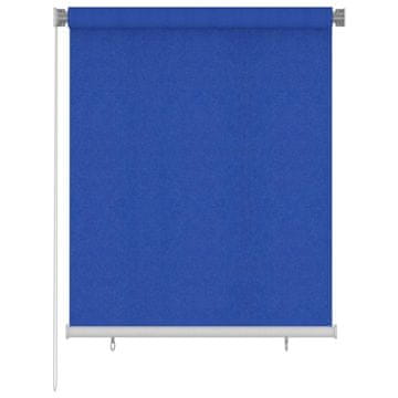 Vidaxl Zunanja rolo senčila 125 (Š) x 140 (V) cm modre barve HDPE