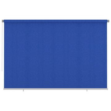 Vidaxl Zunanja rolo senčila 355 (Š) x 230 (V) cm modra HDPE