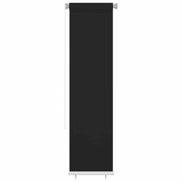 Vidaxl Zunanja rolo senčila 65 (Š) x 230 (V) cm črne barve HDPE