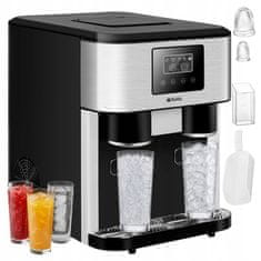 Ruhhy 3v1 barski LCD aparat za izdelavo ledenih kock 1.8L ledomat drobilnik in dispenser vode