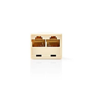 Nedis Telenetet Splitter | RJ45 ženski | 2x RJ45 ženski | Ponikljano | Slonokoščena | PVC | Škatla