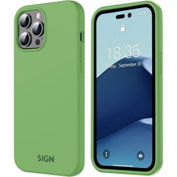 Sign Tekoči silikonski ovitek za iPhone 14 Pro Max - Jade Green
