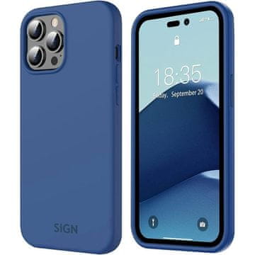 Sign Tekoči silikonski ovitek za iPhone 14 Pro Max - Sea Blue