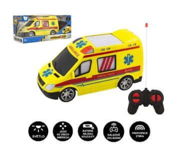 Teddies RC reševalno vozilo – ambulanta z lučmi, 20 cm