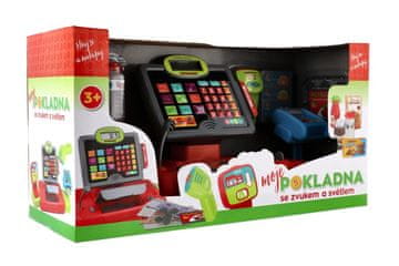 Teddies Velika otroška digitalna blagajna na baterije z zvokom in lučko