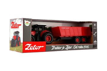 Teddies Plastični traktor Zetor s prikolico, 36 cm, s svetlobo in zvokom