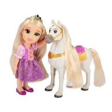 Alltoys Disneyjeva lutka princesa Zlatolaska/Belle s konjem Maximus/Philippe