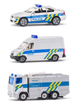 SIKU SIKU policijski komplet 3 vozil – češka različica
