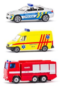SIKU SIKU komplet reševalnih vozil: policija, gasilci in ambulanta