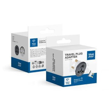 Blue Star Potovalni adapter Blue Star GO TO UK (tip G) 13 A, bel