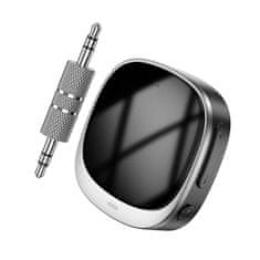 Hoco Hoco AUX-Bluetooth-adapter z 3,5-mm priključkom in zaslonom E80, črn