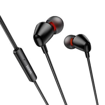 Hoco Žične ušesne slušalke z 3,5-mm priključkom Hoco M107, črne (SC)