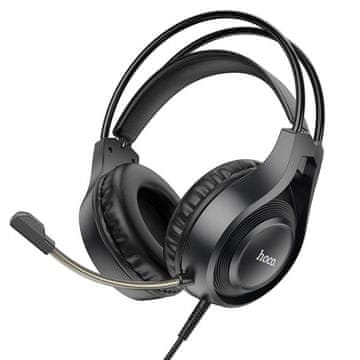 Hoco Žične ušesne slušalke z 3,5-mm priključkom Hoco W106, črne