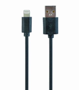 Gembird USB kabel[USB 2.0] - USB A (M) - Lightning (M) kabel, 1 m, črna (CC-USB2-AMLM-1M)