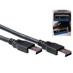 ACT SB3010 USB 3.2 A male to USB A male 0,5m črna SuperSpeed