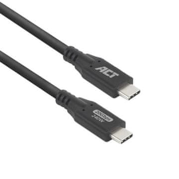 ACT Pemium USB kabel - AC7420 USB C (M) - USB C (M) kabel, 0,5 m, črn