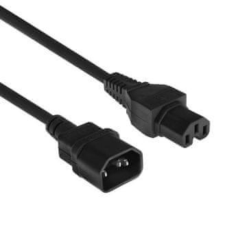 ACT AK5339 C14 - C15 3 m Visokotemperaturni omrežni napajalni kabel črn