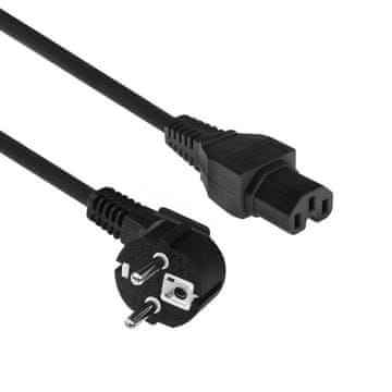 ACT AK5313 napajalni kabel omrežni konektor Schuko CEE 7/7 moški (kotni) - C15 IEC 60320 2m črn