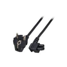ACT AK5409 napajalni kabel omrežni konektor Schuko CEE 7/7 moški (kotni) - C5 (kotni) IEC 1m črn