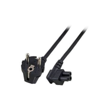 ACT AK5409 napajalni kabel omrežni konektor Schuko CEE 7/7 moški (kotni) - C5 (kotni) IEC 1m črn