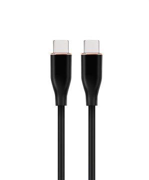 Gembird CC-USB2S-CMCM-1.5M-BK vrhunski silikonski Type-C Power Delivery (PD) polnilni in podatkovni kabel 1,5 m črn USB C (M) - USB C (M)