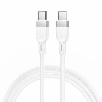 Hoco USB-C na USB-C kabel Hoco 3A 60W iz silikona, 1 m, X109, bel