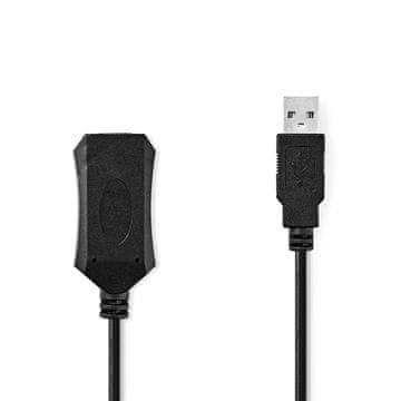 Nedis Aktivni USB kabel | USB 2.0 | USB-A moški | USB-A ženski | 480 Mbps | 10,0 m | Okrogla | Ponikljano | PVC | Baker | Oznaka