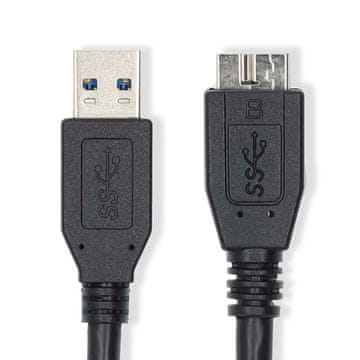 Nedis USB kabel | USB 3.2 Gen 1 | USB-A moški | USB Micro-B moški | 5 Gbps | Ponikljano | 1,00 m | Okrogla | PVC | Modra | Oznaka