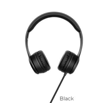 Hoco Žične ušesne slušalke z 3,5-mm priključkom Hoco W21, črne