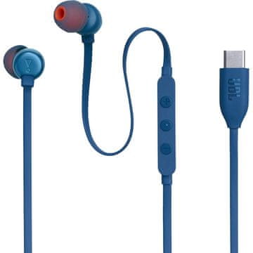 JBL Žične ušesne slušalke USB-C JBL Tune 310C, modre