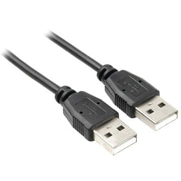 Akyga AK-USB-11 USB 2.0 kabel A(M) - A(M) 1,8 m črne barve