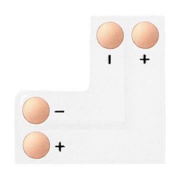8 mm kotni "L" LED konektor
