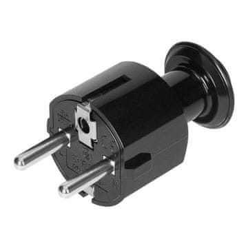 Orno Ravni Uni-Schuko vtič 16A, 230V, črn