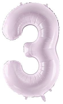 Folija balon številka 3 TRI vijoličen 72 cm