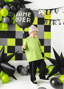 Folija balon Game Over 45 cm črne barve