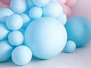 Okrogel balon 60 cm pastelno svetlo moder 1 kos.