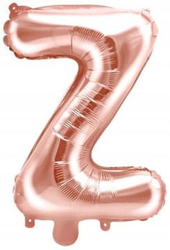 Folija balon Črka "Z", 35 cm, rožnato zlato 1 kos.