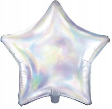 Folija balon STAR, 48 cm, hologramski, 1 kos.